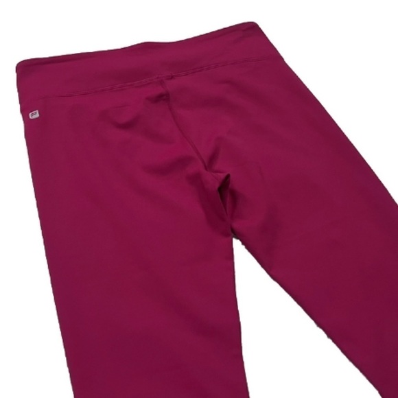 Fabletics high rise dark berry pink leggings large 7/8 stretchy - Picture 3 of 7
